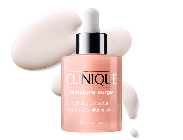 Moisture Surge Active Glow Serum product image over texture swatch