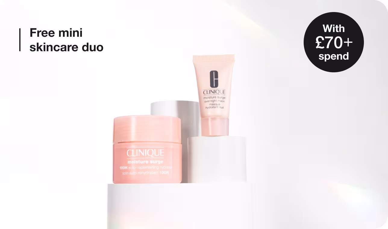 Spend £60 to receive two cleansing minis: Take The Day Off Balm to melt it all away and All About Clean Foaming Cleanse